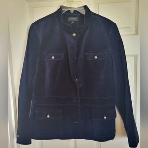 Talbots Navy Velvet Blazer